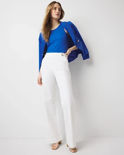 Extra High-Rise Novelty Waist Wide Leg Jean