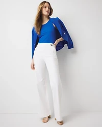 Extra High-Rise Novelty Waist Wide Leg Jean