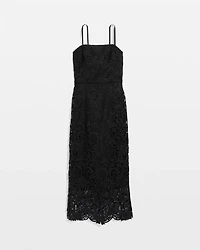Strapless Lace Midi Dress