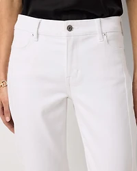 Seam Detail Mid Rise Girlfriend Jean