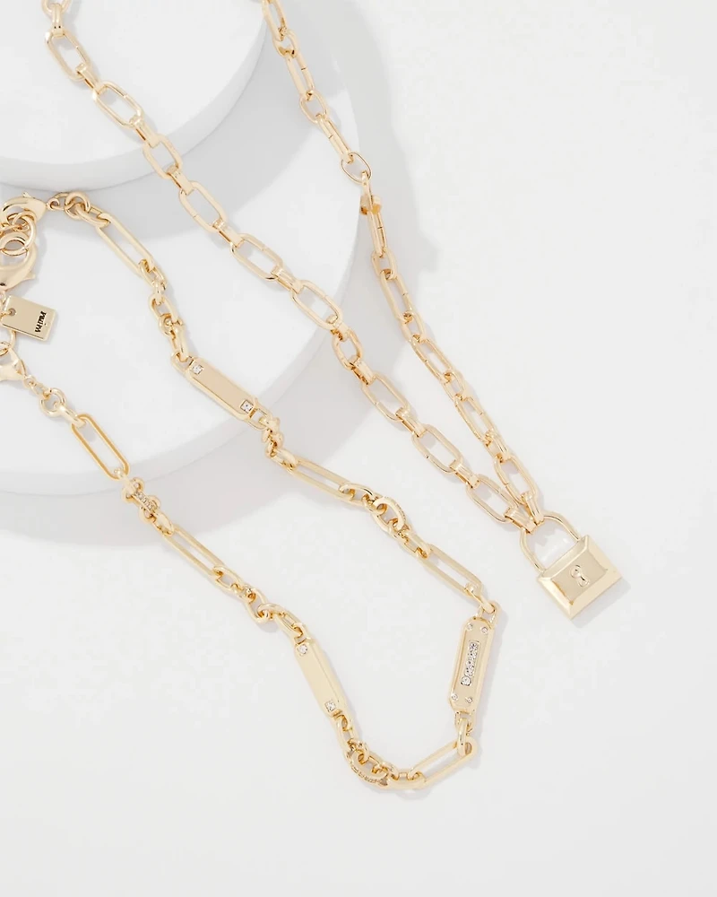 Padlock Charm Convertible Necklace
