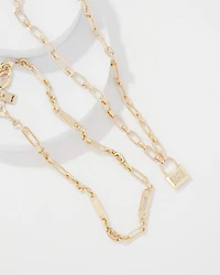 Padlock Charm Convertible Necklace