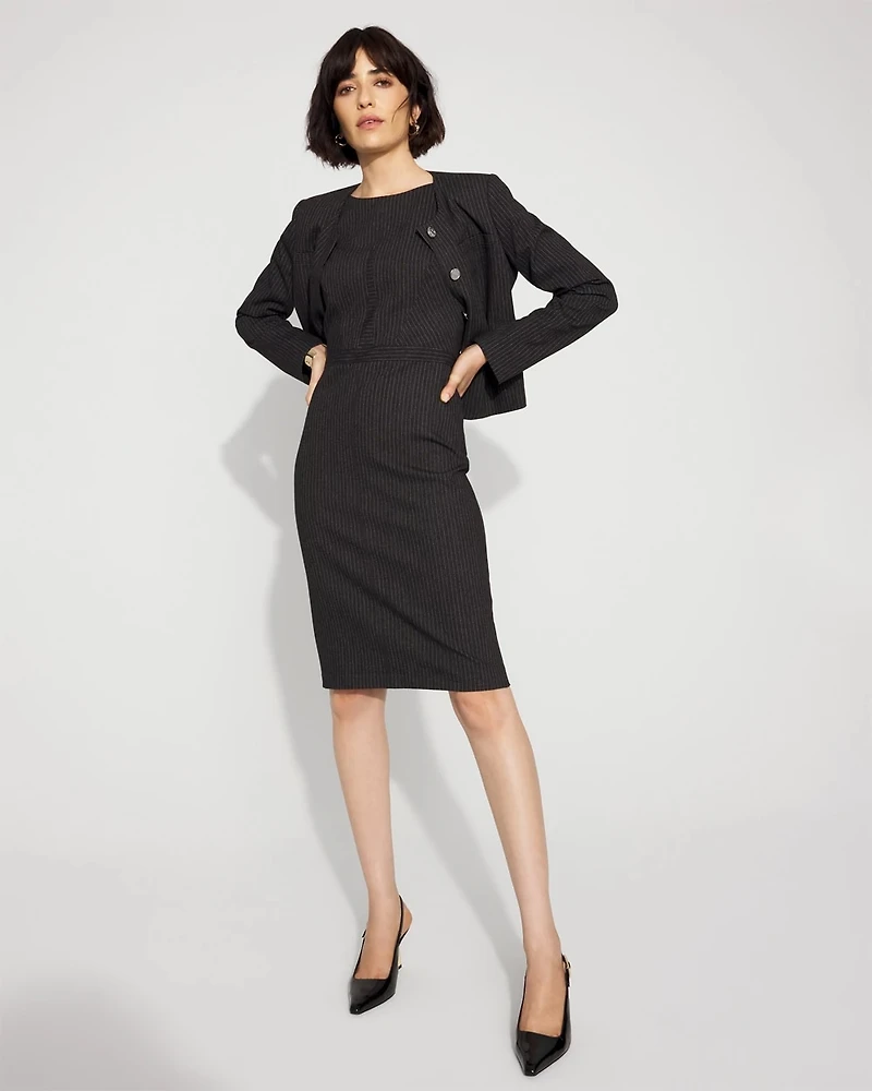 Pinstripe Sheath Dress