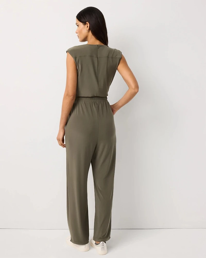 Matte Jersey Utility Jumpsuit
