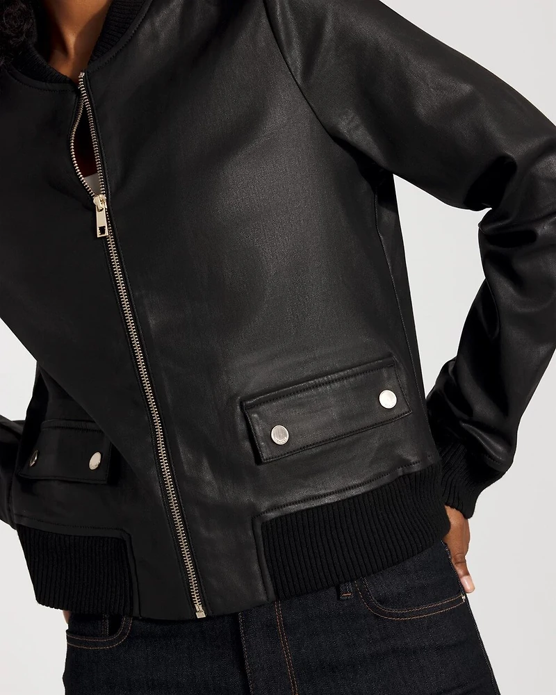 Coated Bomber Jacket