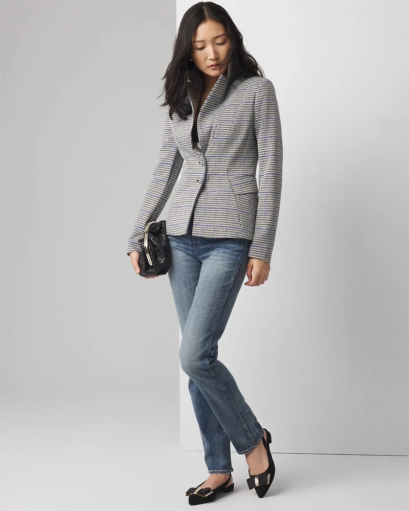 Houndstooth Knit Signature Blazer