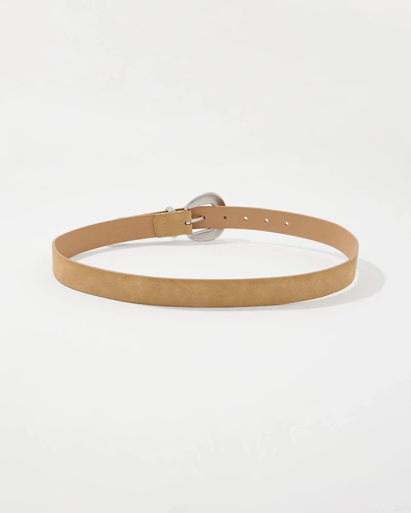 Faux Suede Denim Belt