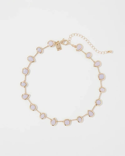 Lilac Dyed Jade Collar Necklace