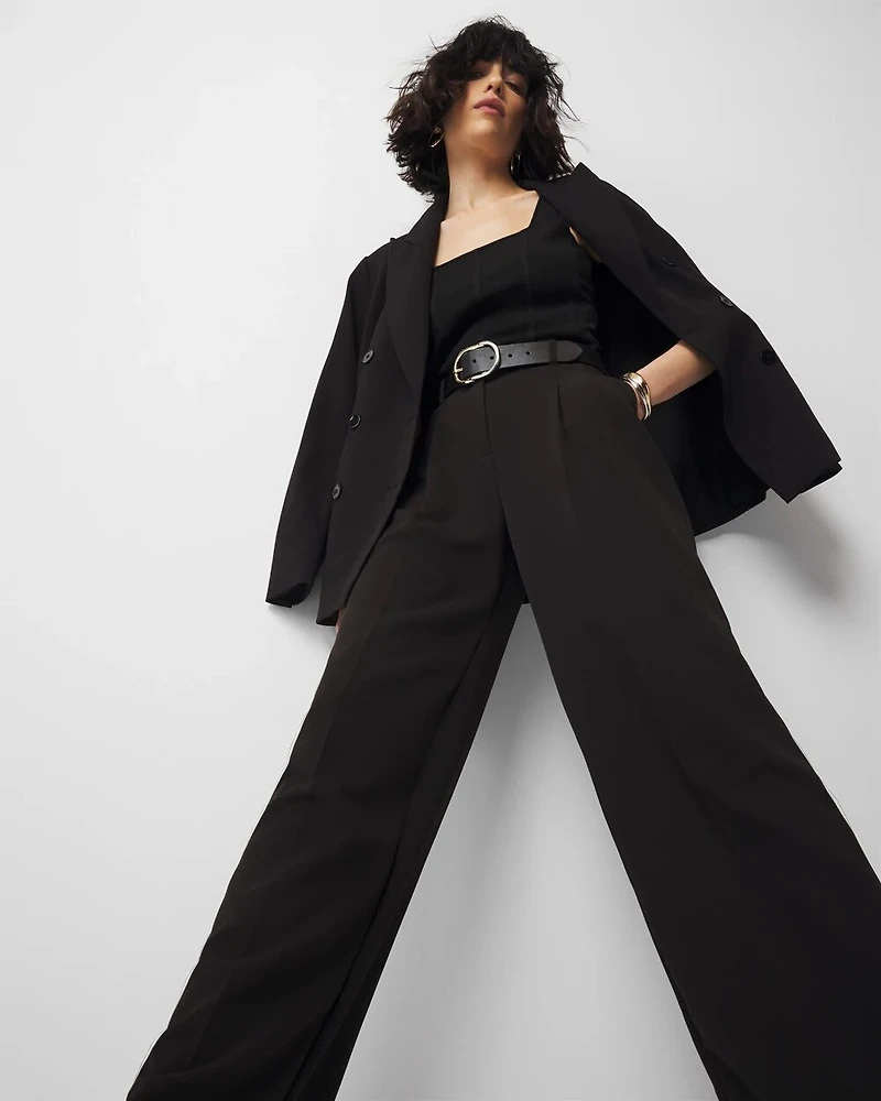 Pleated Wide Leg Pants