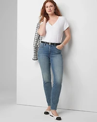 High-Rise Full Straight Jeans