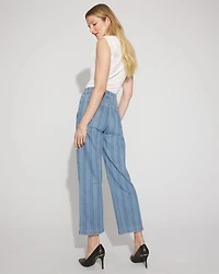 Extra High-Rise Striped Trouser Cropped Jean