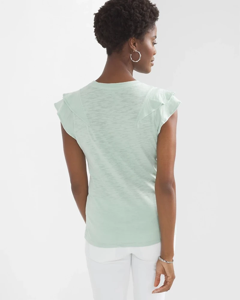 Ruffle Sleeve Tee