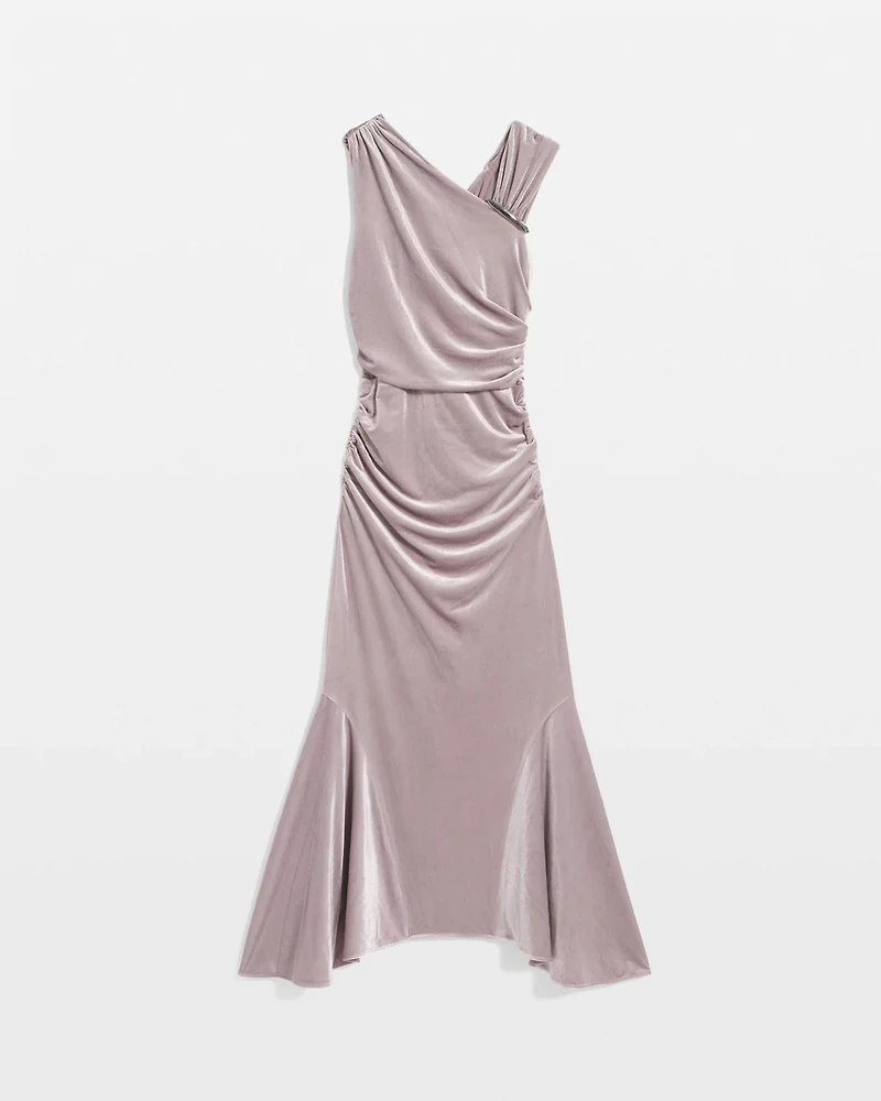 Peekaboo Back Velvet Dress