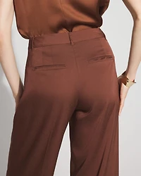Jacquard Pleated Wide-Leg Pant