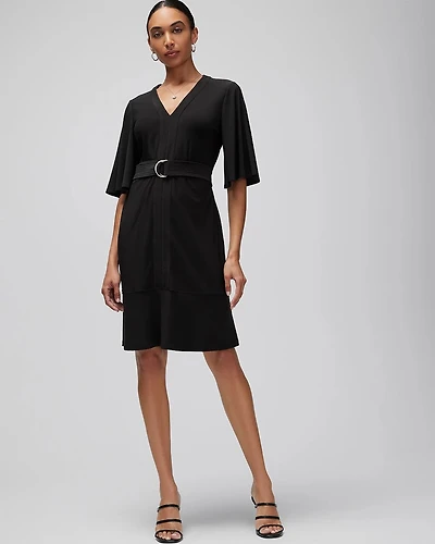 Matte Jersey Belted Kimono Dress