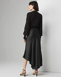 Satin Slip Midi Skirt