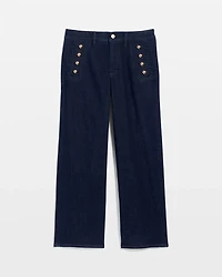 High Rise Wide Leg Cropped Mariner Jean
