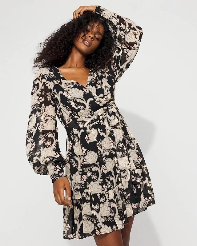 white long dress with puff sleeves White Embroidery Puffed Sleeve Maxi Dress