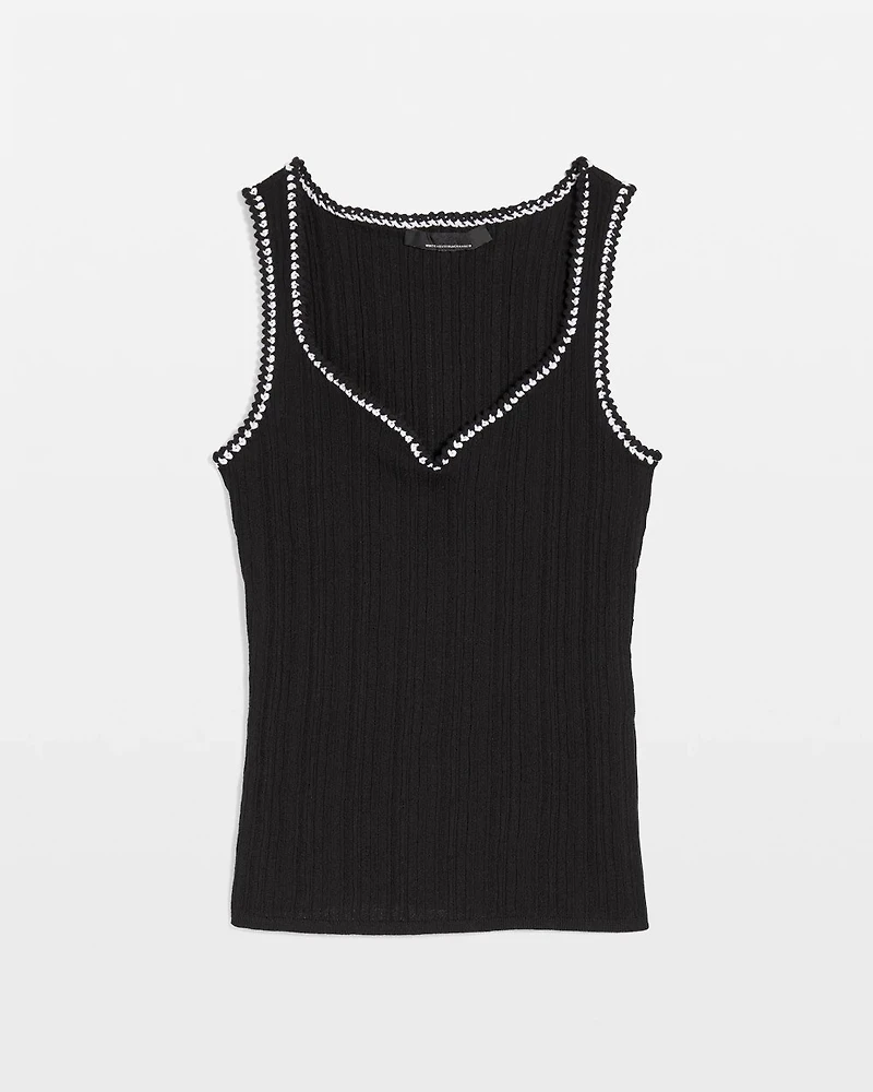 Braided Trim Sweater Tank