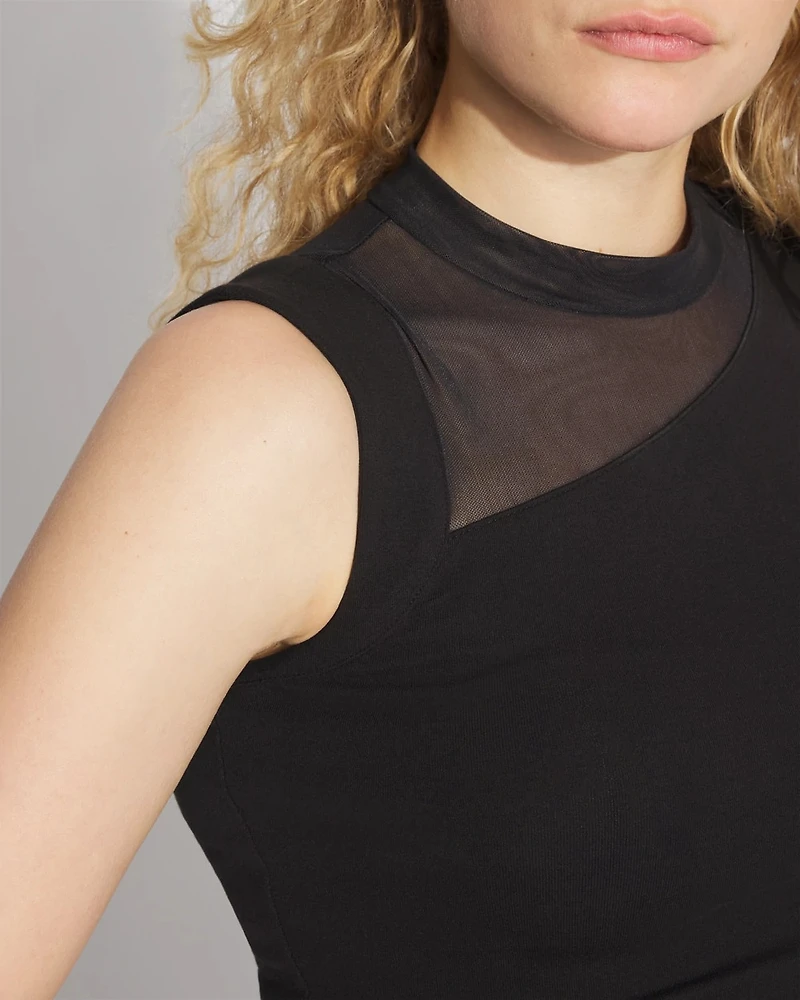 WHBM FORME™ All Ways Stretch Mesh Inset Top