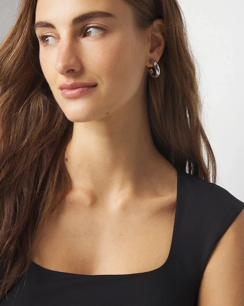 WHBMFORME™ Square Neck Cap Sleeve Top