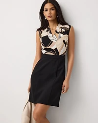 V-neck Sheath Dress