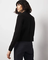 Cropped Sweater Blazer