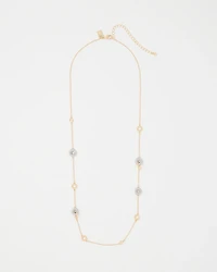 Pavé Rings Single Strand Necklace