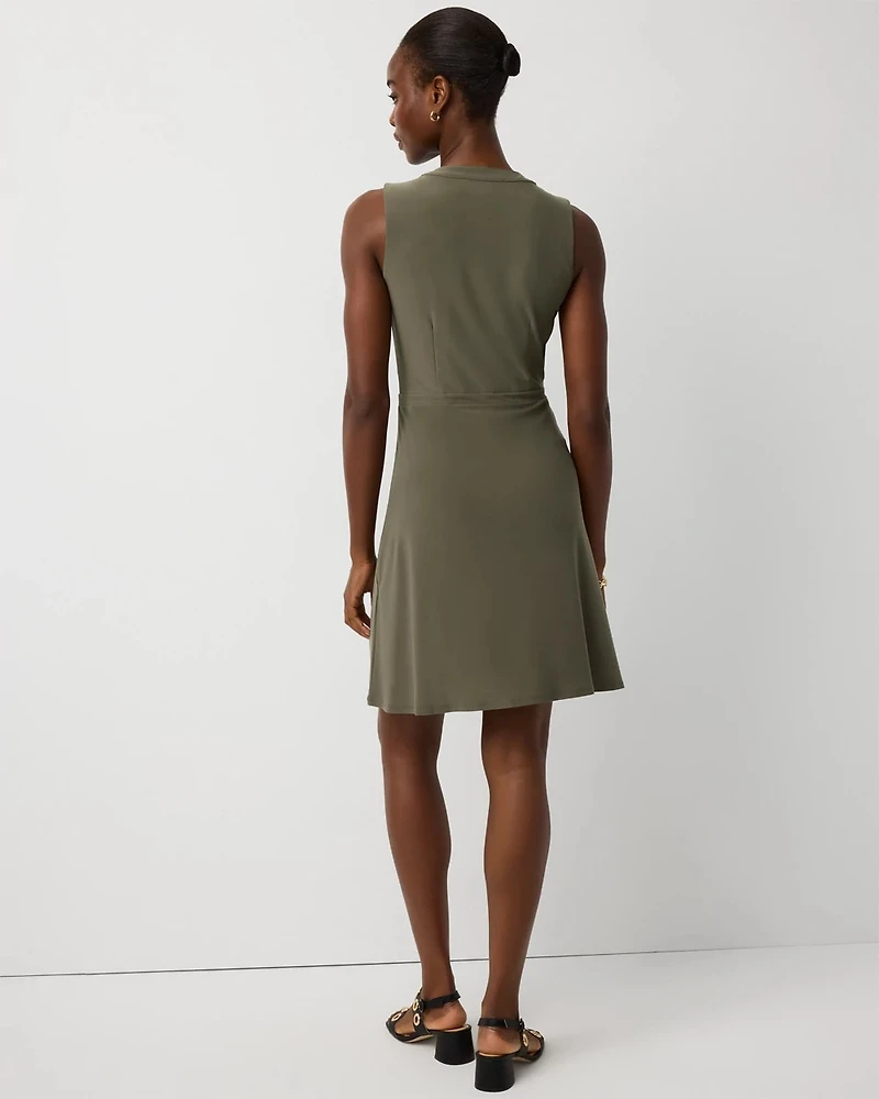 Sleeveless Button Front Dress