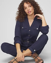 Long Sleeve Utility Jumpsuit
