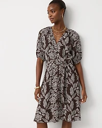 Petite Tie-Waist Mini Dress
