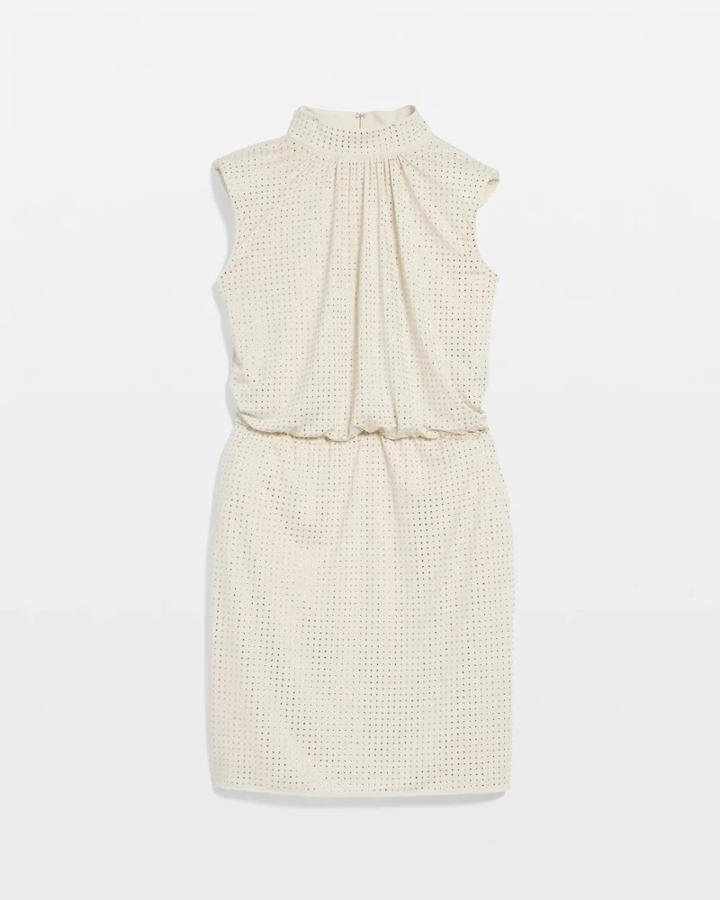 Embellished Blouson Mini Dress