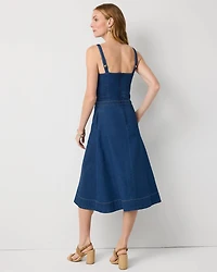 Sleeveless Denim Midi Dress