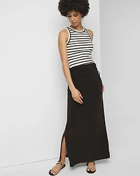 Matte Jersey Convertible Maxi Skirt
