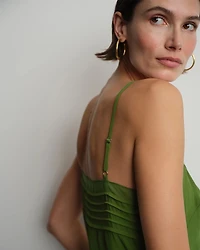 Pintuck Crepe Tank