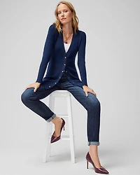 Petite Long Sleeve Boyfriend Cardigan