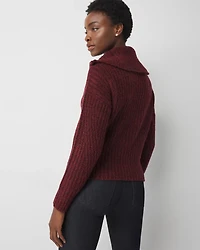 Half-Zip Boucle Sweater