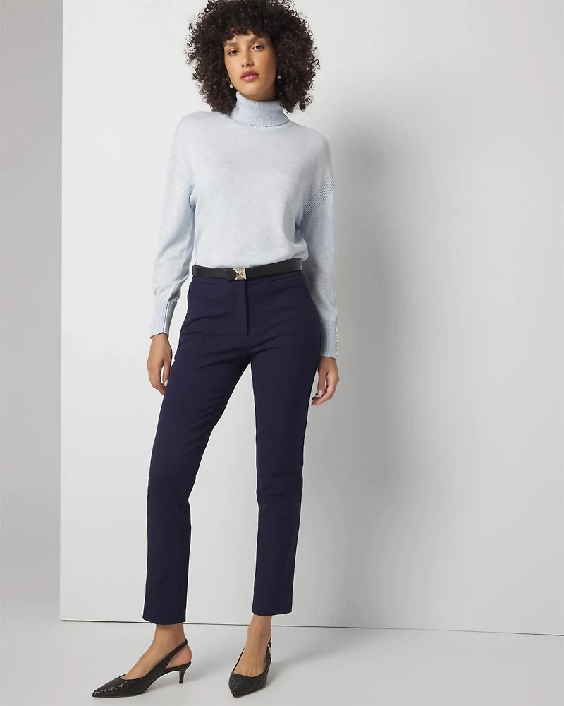 Petite Mid-Rise Stovepipe Pants