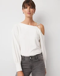Tie-Detail Bell Sleeve Top