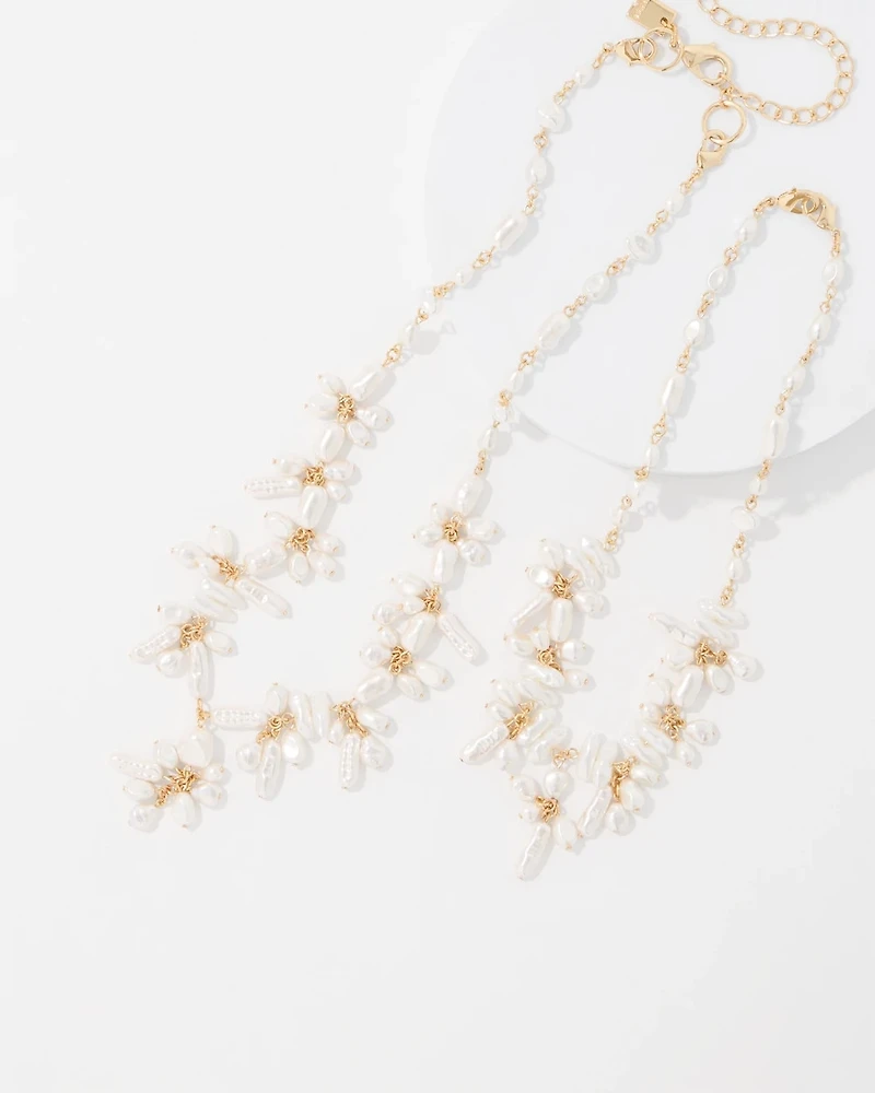Convertible Glass Pearl Necklace
