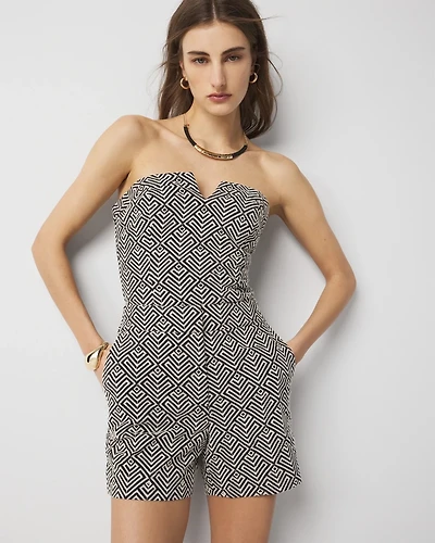 Petite High-Rise Embroidered Short