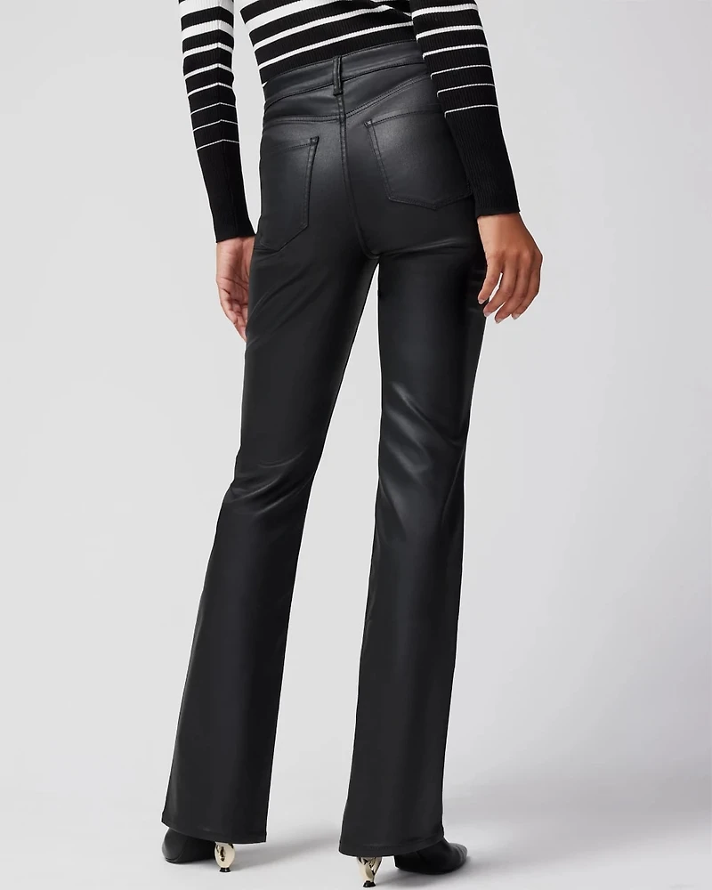 High Rise Coated Bootcut Jeans