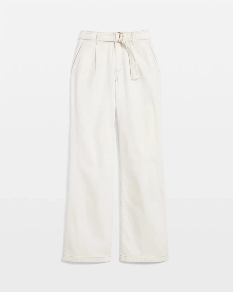 Pret High-Rise Belted Wide Leg Trouser