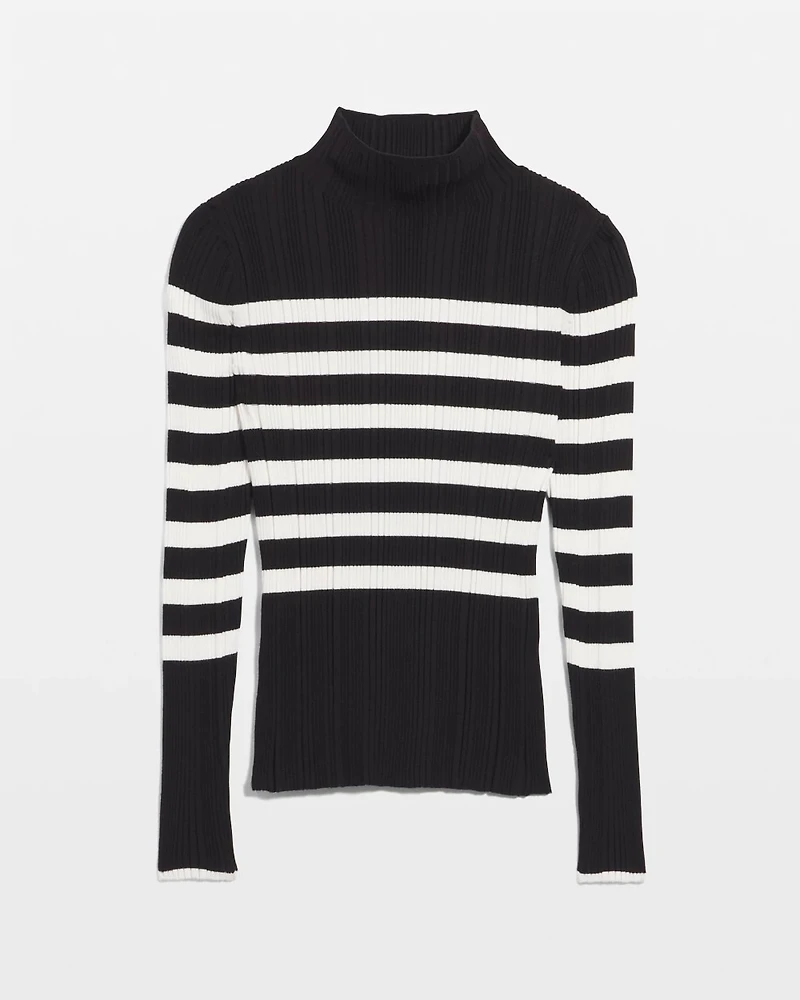 Ribbed Mockneck Sweater