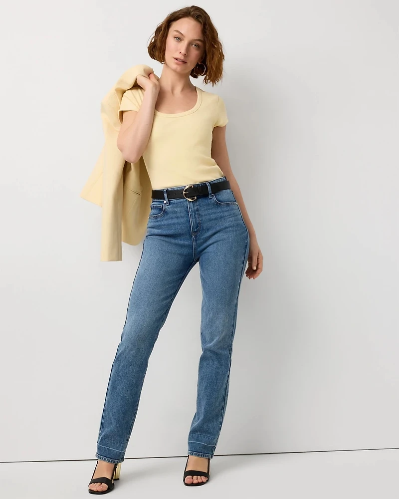 WHBM FORME™ Ribbed Scoop Neck Tee