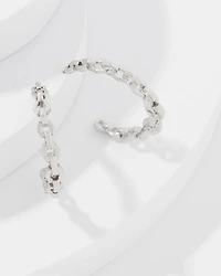 Geometric Links Hoop Earrings