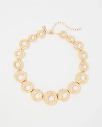 Sculptural Rings Single Strand Necklace