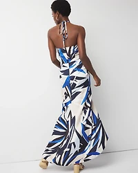 Satin Halter Maxi Dress