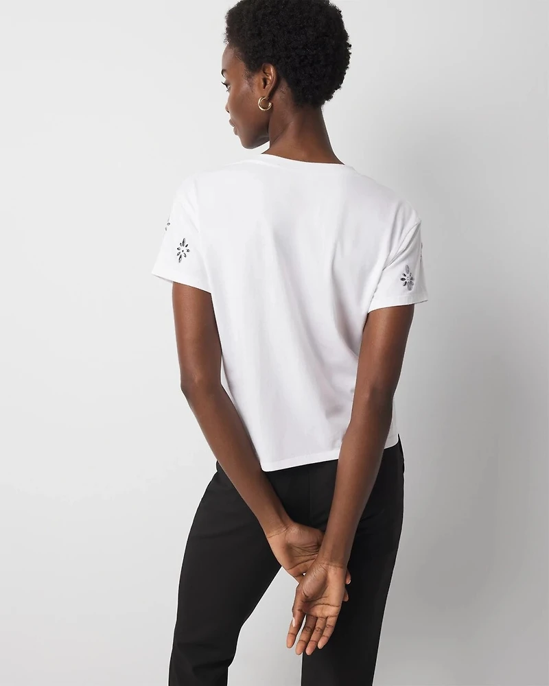 Crystal Embellished Tee
