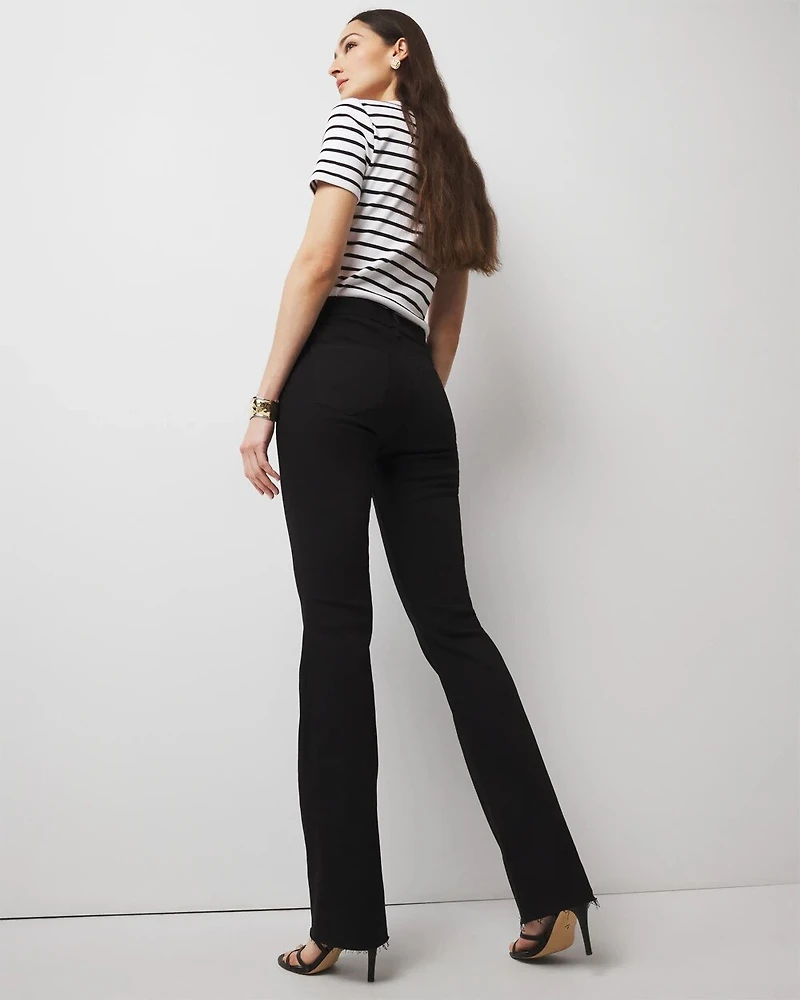 Petite Raw Hem Bootcut 5-Pocket Jean